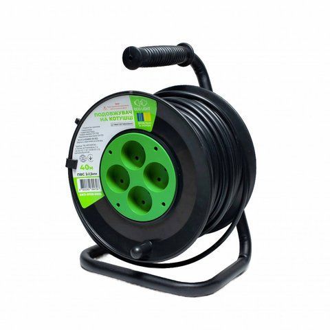 Подовжувач на котушці ECOLIGHT 40м (2*1,5) ПВС ЕКП-0108-0005 ECOLIGHT 40м фото